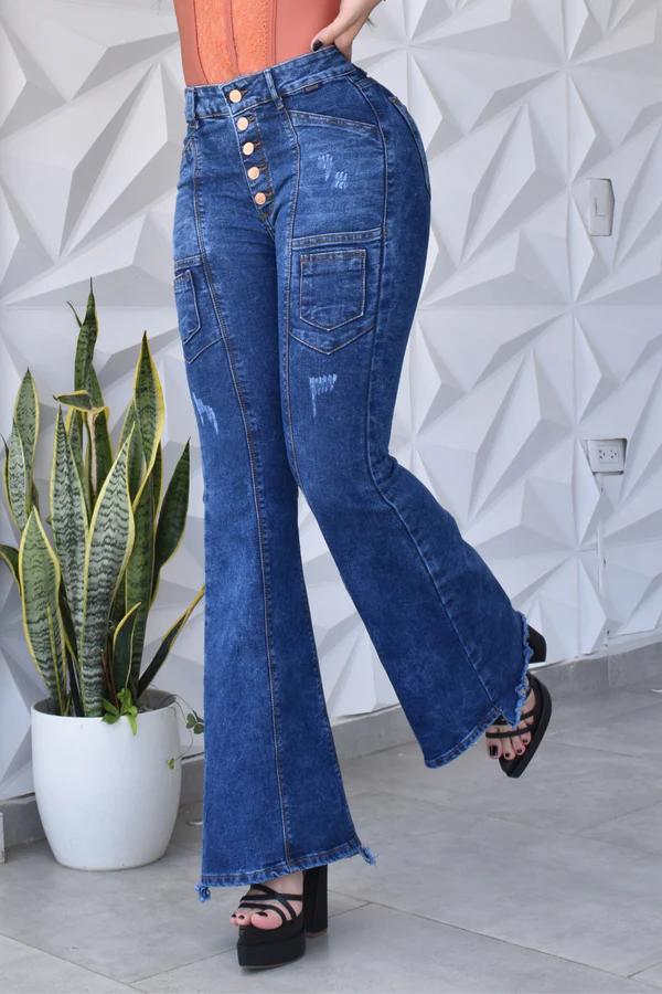 JEANS BOTA CAMPANA PUSH UP 40914