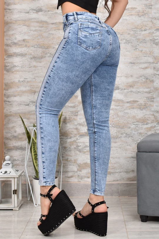 JEANS SKINNY CONTROL ABDOMEN LEVANTA COLA 40141