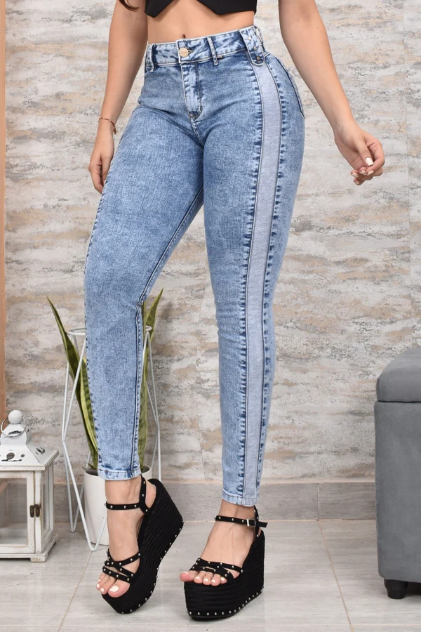 JEANS SKINNY CONTROL ABDOMEN LEVANTA COLA 40141