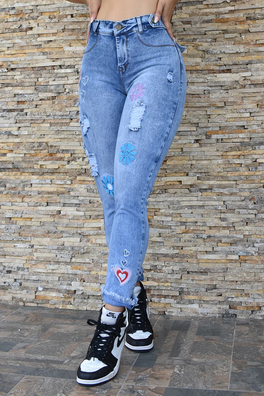 JEANS MOMFITS MOLDEADOR 40368