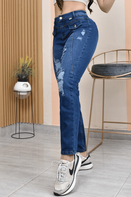 JEANS MOMFITS MOLDEADOR 40715